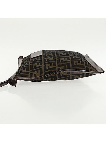 Fendi Zucca Brown Canvas Clutch Bag (view 2)