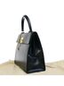 Céline 100% Leather Solid Black Gancini Black Leather Handbag One size - photo 4