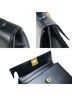 Céline 100% Leather Solid Black Gancini Black Leather Handbag One size - photo 6