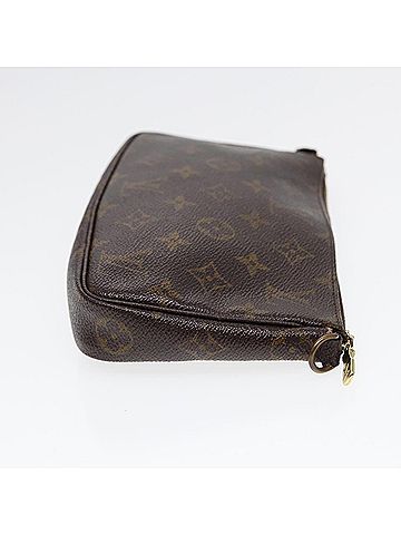 Louis Vuitton Pochette Accessoire Brown Canvas Clutch Bag (view 2)