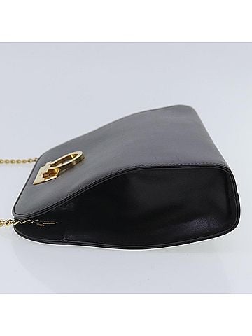 Salvatore Ferragamo Gancini Brown Leather Shoulder Bag (view 2)