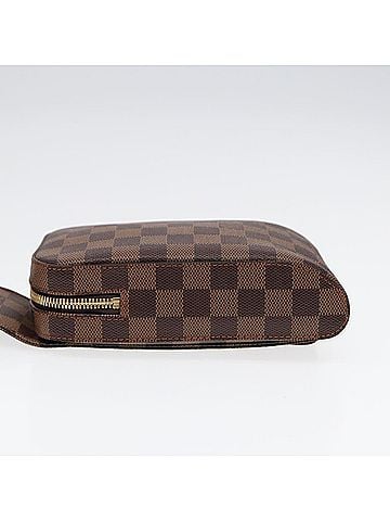 Louis Vuitton Geronimos Brown Canvas Clutch Bag (view 2)