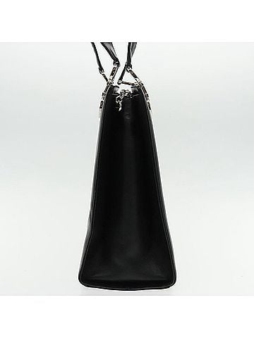 Salvatore Ferragamo Gancini Black Leather Shoulder Bag (view 2)