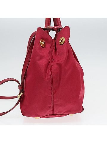 Prada Ribbon Pink Synthetic Shoulder Bag (view 2)