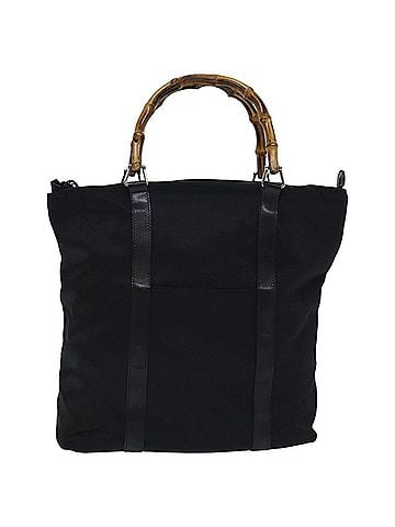 Gucci Bamboo Black Leather Handbag (view 1)