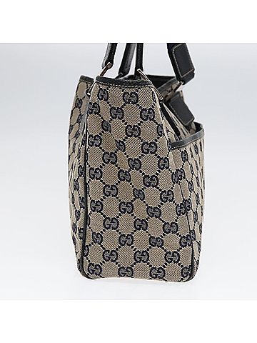 Gucci Sherry Navy Canvas Tote Bag (view 2)
