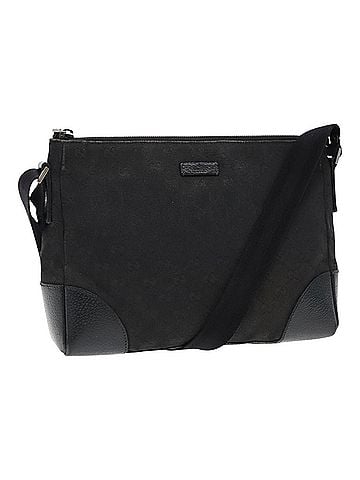 Gucci Black Canvas Shoulder Bag (view 1)