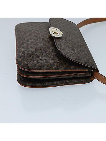 Céline Trotteur Brown Canvas Shoulder Bag (view 2)