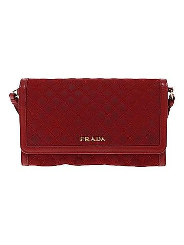 Prada Tessuto Red Synthetic Shoulder Bag (view 1)