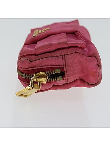 Prada Ribbon Pink Synthetic Clutch Bag (view 2)