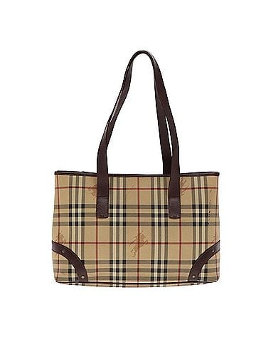 Burberry Nova Check Beige Canvas Tote Bag (view 1)