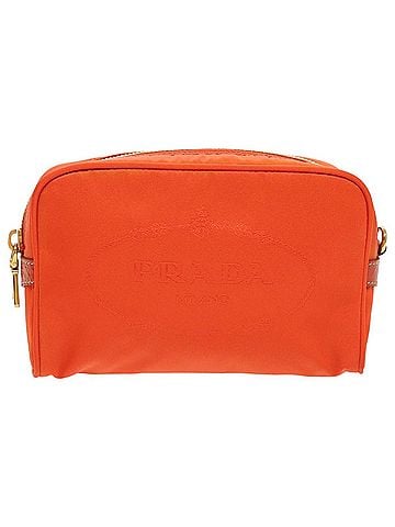 Prada Re-Nylon Orange Synthetic Clutch Bag (view 1)
