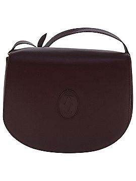 Cartier Must De  Burgundy Leather Shoulder Bag (view 1)