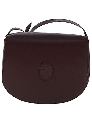 Cartier Must De  Burgundy Leather Shoulder Bag (view 1)