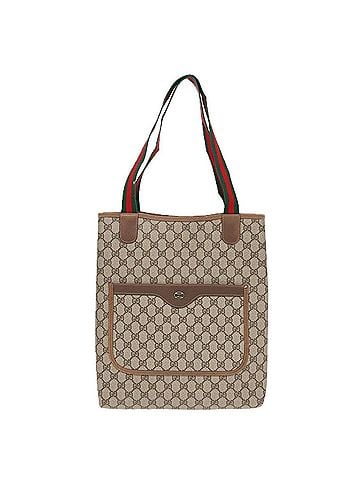 Gucci Sherry Beige Canvas Tote Bag (view 1)