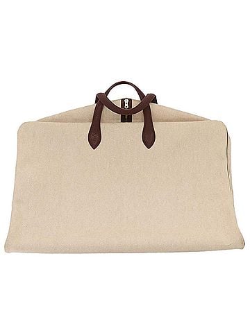 Hermès Victoria Beige Canvas Travel Bag (view 1)
