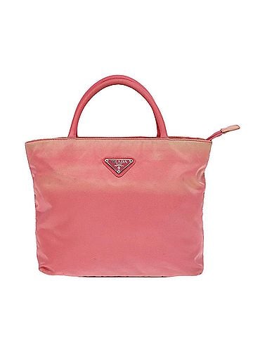 Prada Triangle Logo Pink Synthetic Handbag (view 1)