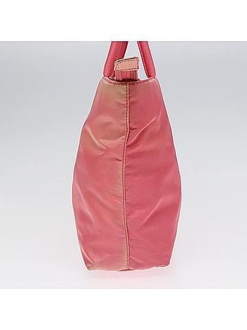 Prada Triangle Logo Pink Synthetic Handbag (view 2)