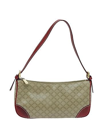 Céline Macadam Beige Canvas Clutch Bag (view 1)