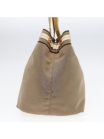 Prada Canapa Beige Canvas Tote Bag (view 2)