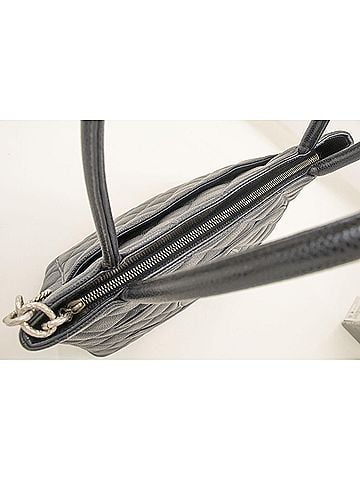 Chanel Medaillon Black Leather Shoulder Bag (view 2)