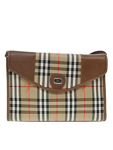 Burberry Nova Check Beige Canvas Shoulder Bag (view 1)
