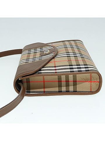 Burberry Nova Check Beige Canvas Shoulder Bag (view 2)