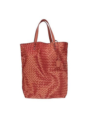 Bottega Veneta Intrecciato Orange Canvas Tote Bag (view 1)
