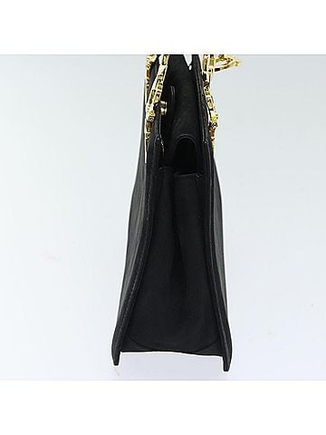 Salvatore Ferragamo Gancini Black Suede Handbag (view 2)