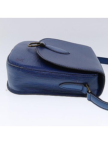 Louis Vuitton Saint Cloud Blue Leather Shoulder Bag (view 2)