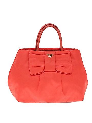 Prada Ribbon Orange Synthetic Handbag (view 1)
