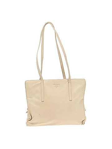 Prada Beige Leather Shoulder Bag (view 1)