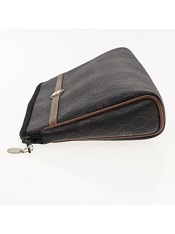 Dior Honeycomb Black Canvas Clutch Bag (view 2)