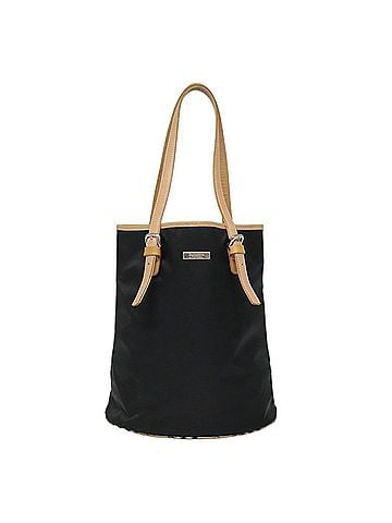 Burberry Nova Check Black Synthetic Tote Bag (view 1)