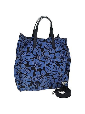 Prada Blue Synthetic Tote Bag (view 1)
