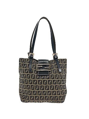 Fendi Navy Canvas Tote Bag (view 1)