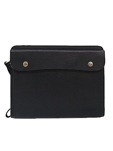 Burberry Black Leather Clutch Bag (view 1)
