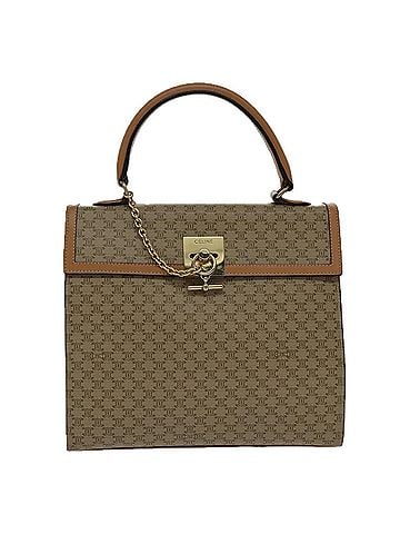 Céline Beige Canvas Handbag (view 1)