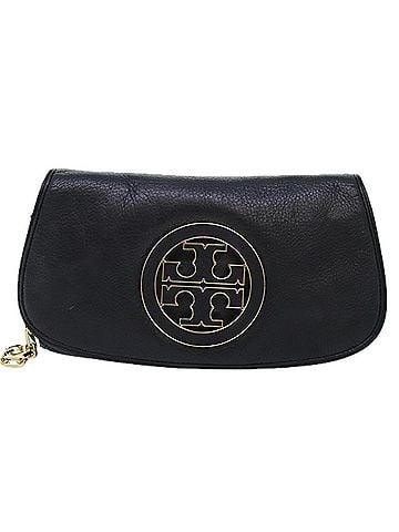 Tory Burch Black Leather Shoulder Bag (view 1)