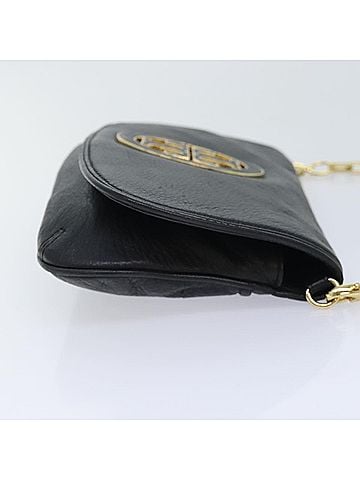Tory Burch Black Leather Shoulder Bag (view 2)