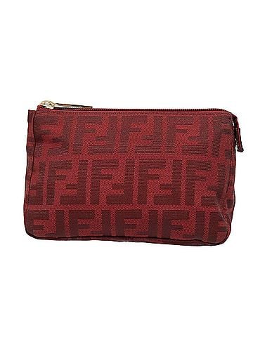 Fendi Red Canvas Clutch Bag (view 1)