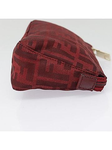 Fendi Red Canvas Clutch Bag (view 2)
