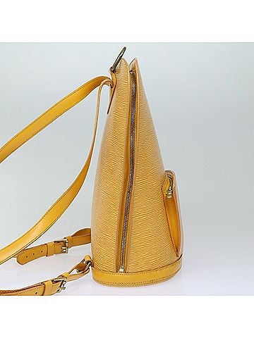 Louis Vuitton Gobelins Yellow Leather Backpack Bag (view 2)