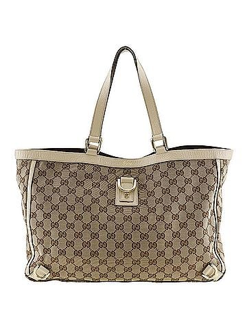 Gucci Abbey Beige Canvas Tote Bag (view 1)