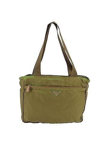 Prada Tessuto Khaki Synthetic Tote Bag (view 1)