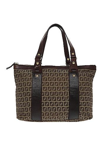 Fendi Zucchino Beige Canvas Tote Bag (view 1)