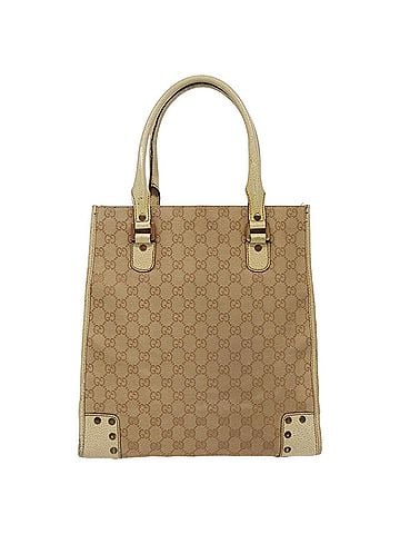 Gucci Beige Canvas Tote Bag (view 1)