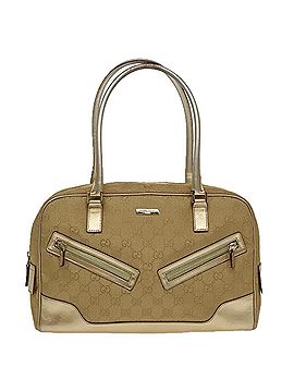 Gucci Gold Canvas Handbag (view 1)