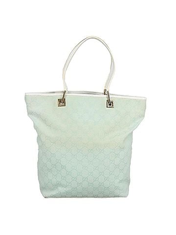 Gucci Blue Canvas Tote Bag (view 1)