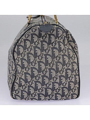 Dior Trotter Navy Canvas Travel Bag (view 2)